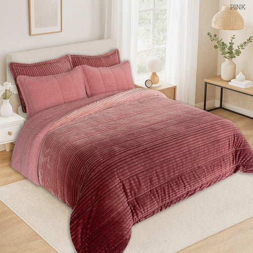 EDREDON SHOFT SHERPA ROYAL PINK